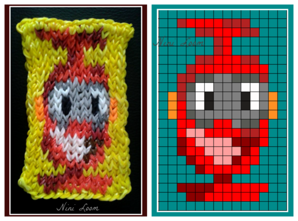   Nini Loom : grille et modèle en élastique loom