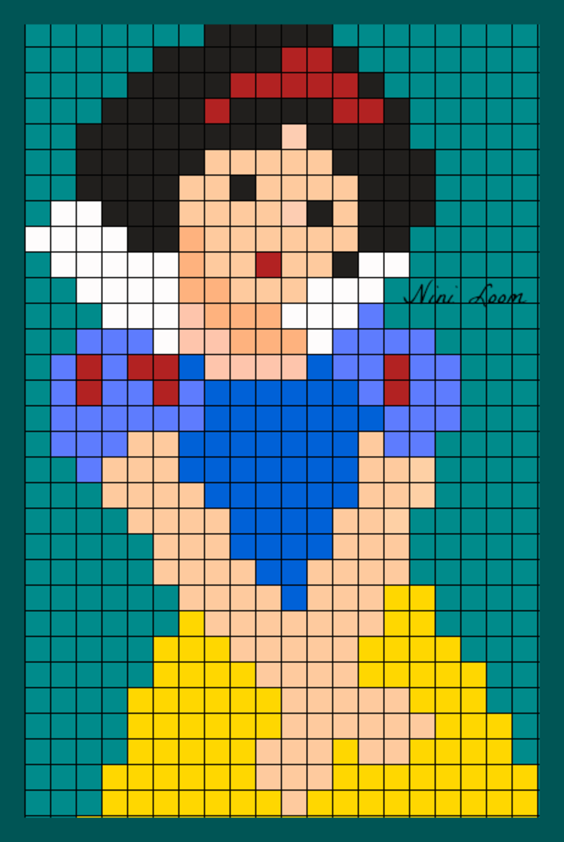 Dessin Pixel Art Disney Princesse