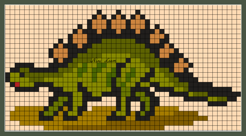 pixel art dinosaure