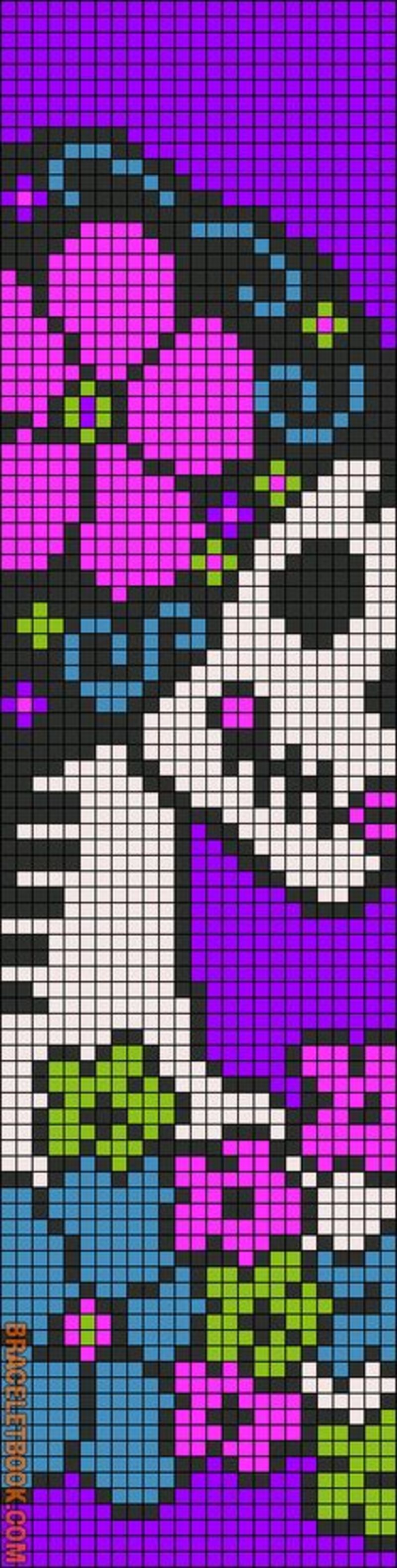 Фенечка с рисунком черепа схема Фенечка с рисунком черепа схема