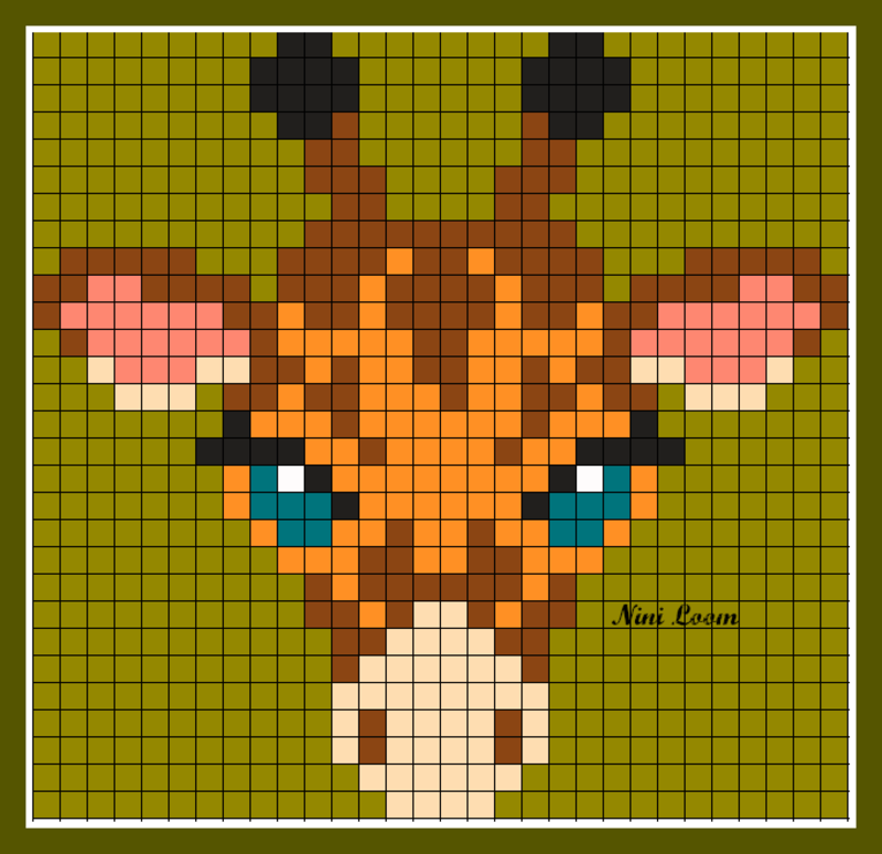 Pixel Art Girafe