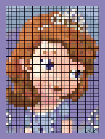 Pixel Art Disney Princesse Sofia