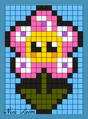 Pixel Art Fleur Mario
