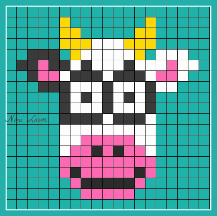 pixel art vache